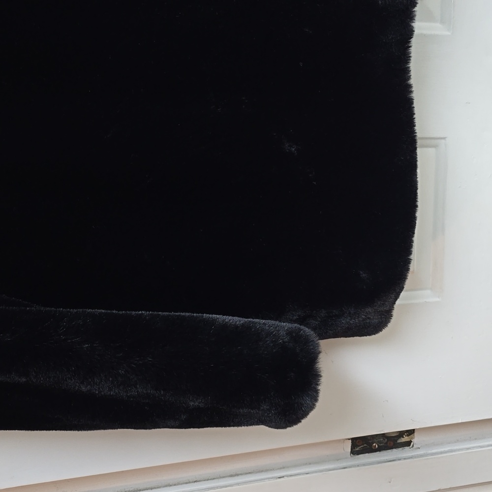 Zara Black Faux Fur Coat - Picture 12 of 16